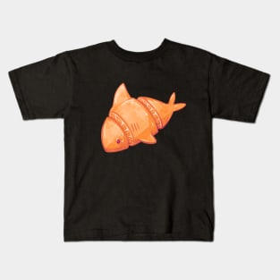 Cute Orange Shark Kids T-Shirt